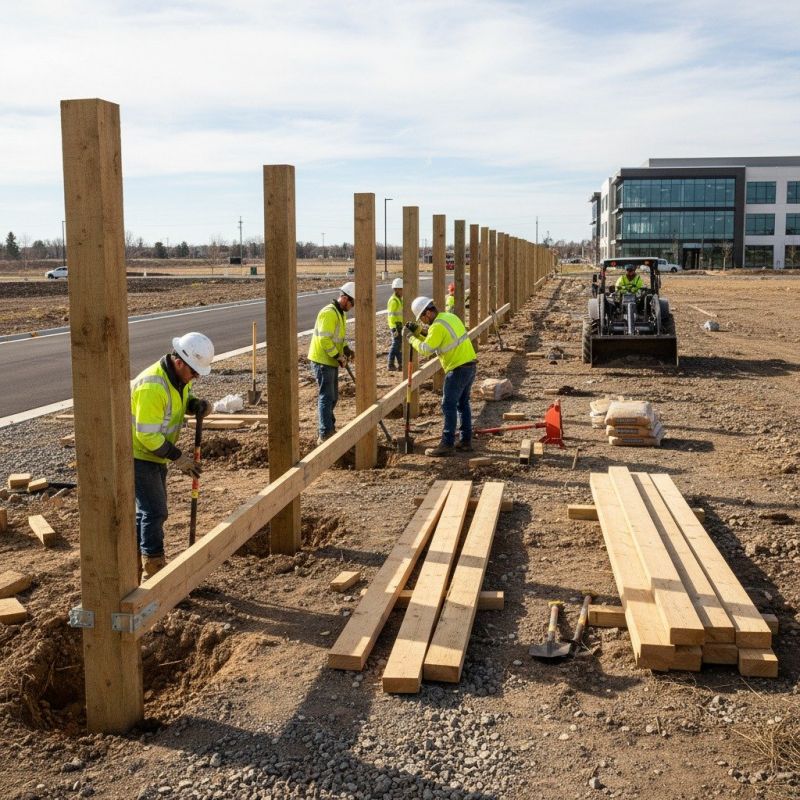 Industrial Fence Installation detail